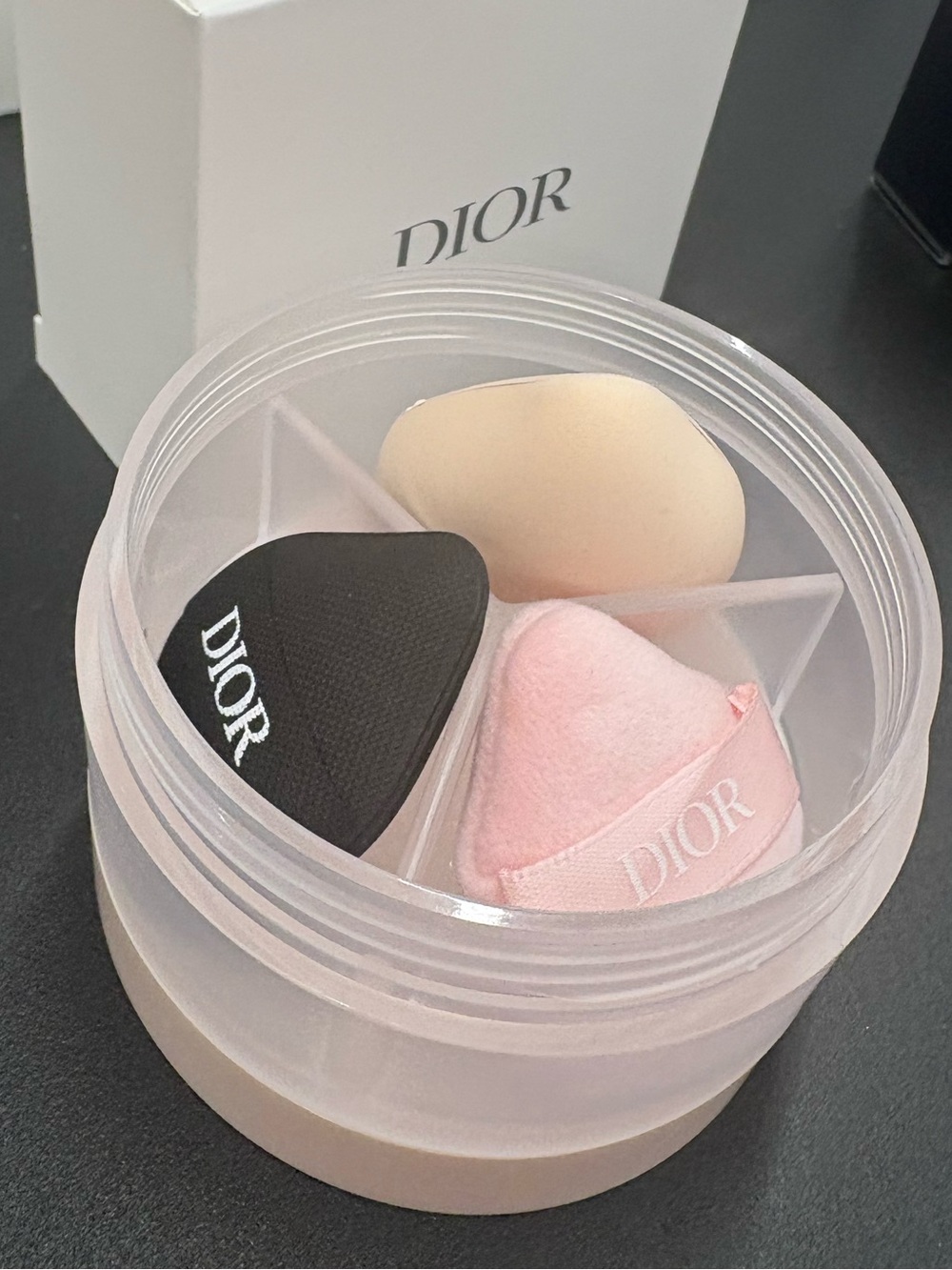 🆕🌸DIOR Trio Makeup Sponges - Black, Pink, Beige